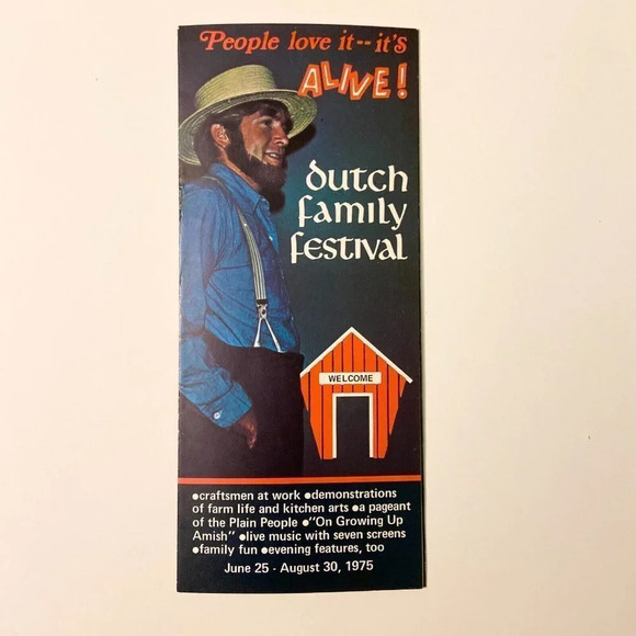 Vintage 1975 Dutch Family Festival Pennsylvania Travel Brochure Souvenir - Picture 9 of 9